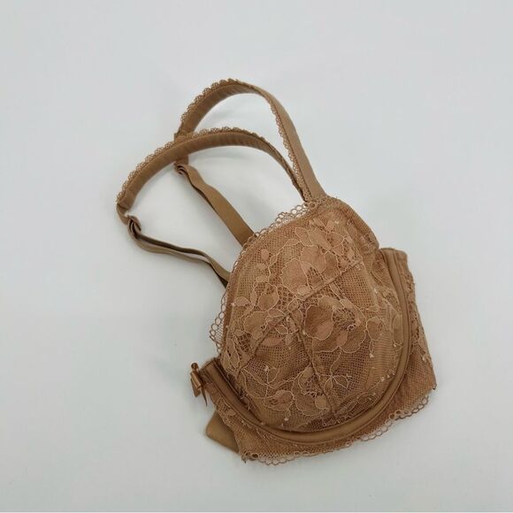 Victoria’s Secret Bra 34D Brown Lace Unlined Demi - Picture 6 of 8